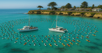 banner image for: Paddle Out to Celebrate the Life of Wallace ‘J’ Nichols on World Blue Mind Day, July 23, in Santa Cruz, CA